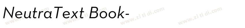 NeutraText Book字体转换